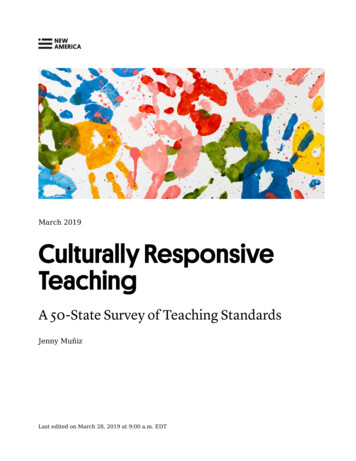 March 2019 Culturally Responsive Teaching - Ed