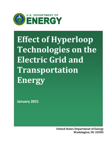 Effect Of Hyperloop Technologies On Electric Grid And . - Energy
