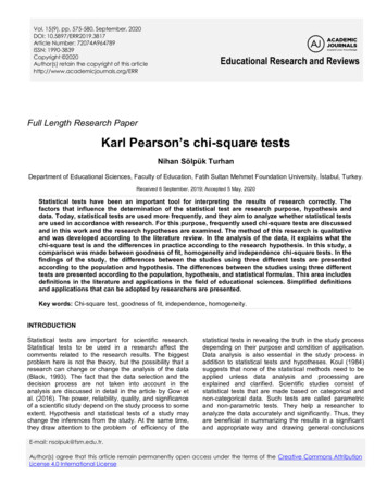 Karl Pearson's Chi-square Tests - Ed