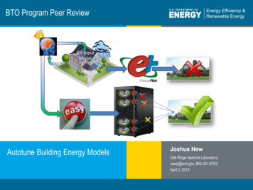 BTO Program Peer Review - Department Of Energy