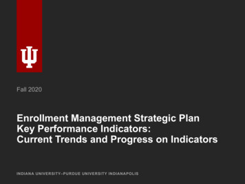 Enrollment Management Strategic Plan Key Performance Indicators .
