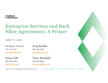 Enterprise Services And Dark Fiber Agreements - Final