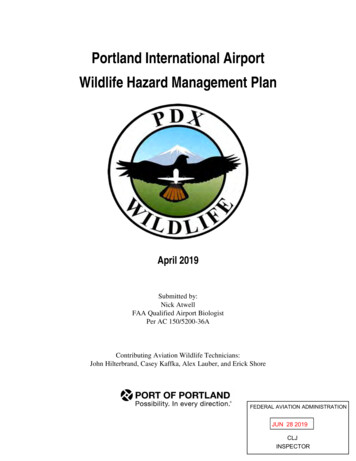 Portland International Airport Wildlife Hazard Management Plan