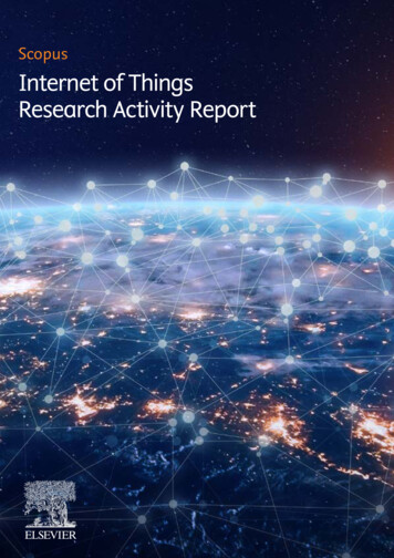 Scopus Internet Of Things Research Activity Report - Elsevier
