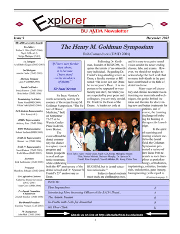 BU ASDA Executive Board: The Henry M. Goldman Symposium