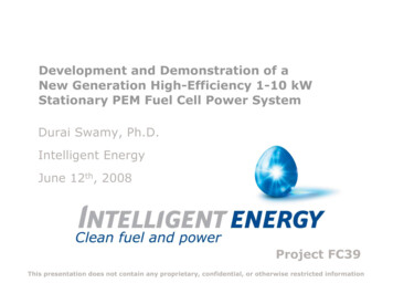 Durai Swamy, Ph.D. Intelligent Energy June 12th, 2008