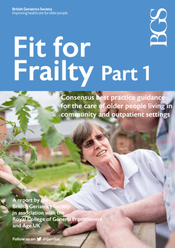 Fit For Frailty Part 1 - British Geriatrics Society