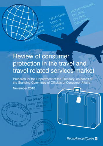 Final Report Review Of Consumer Protection In Travel Industry