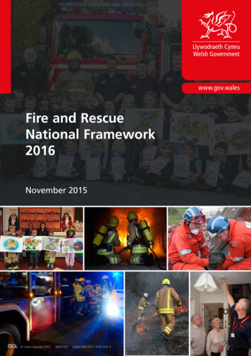 Fire And Rescue National Framework 2016 - Welsh Government