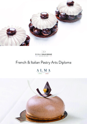 French & Italian Pastry Arts Diploma - ALMA