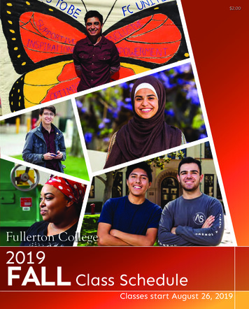 Fullerton College Class Schedule Fall 2019 - Fullcoll.edu