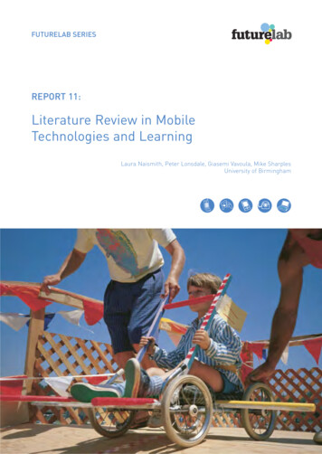 Literature Review In Mobile Technologies And Learning - NFER