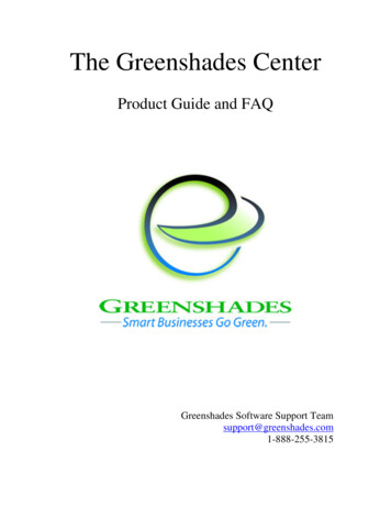 GreenshadesCenter Manual EVS - Empower Your Employees