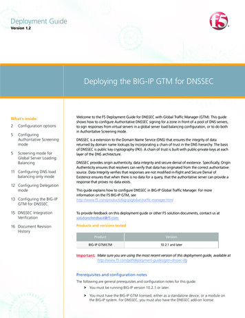 Deploying The BIG-IP GTM For DNSSEC - Austral Tech