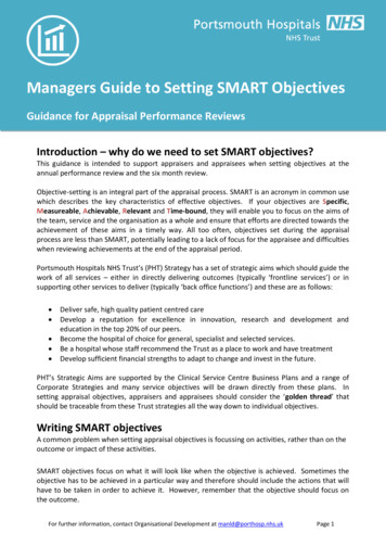 Managers Guide To Setting SMART Objectives Setting SMART Objectives .