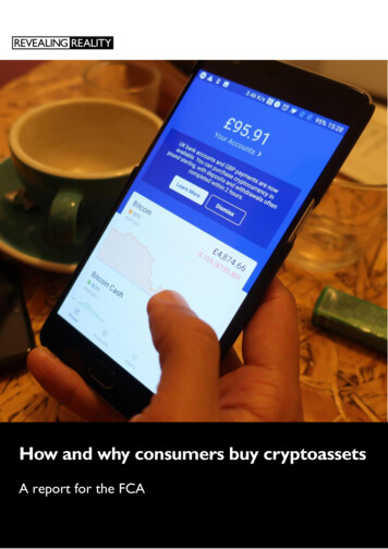How And Why Consumers Buy Cryptoassets - FCA