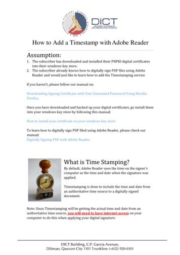 How To Add A Timestamp With Adobe Reader Assumption