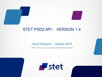 Stet Psd2 Api - Version 1 - W3