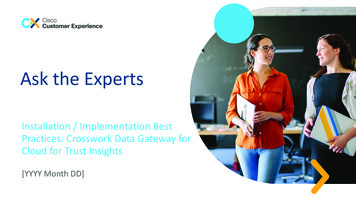 Ask The Experts - Cisco 