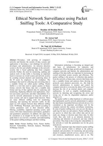 Ethical Network Surveillance Using Packet Sniffing Tools: A Comparative .