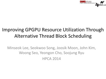 Improving GPGPU Resource Utilization Through Alternative . - Camelab