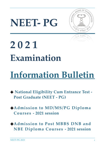 Neet- Pg 2021 - Nbe