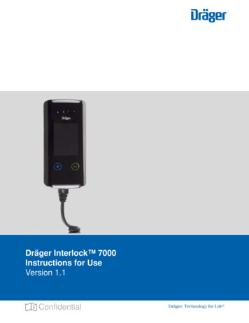 Dräger Interlock 7000 Instructions For Use Version 1.1 I Confidential
