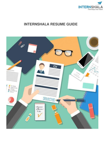 Internshala Resume Guide