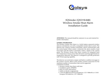 IQSmoke (QS5110-840) Wireless Smoke Heat Alarm Installation Guide - Qolsys