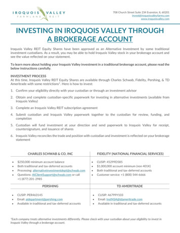 Investing In Iroquois Valley Through A Brokerage Account