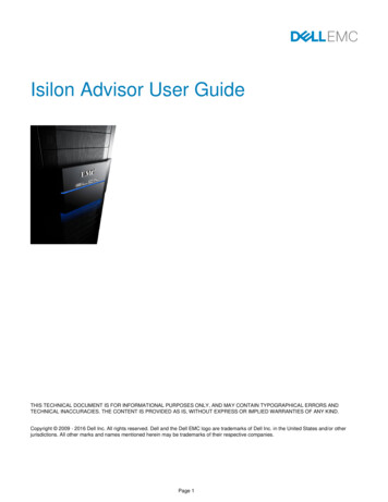 Isilon Advisor User Guide