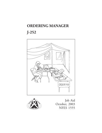 Ordering Manager J-252 - Usda