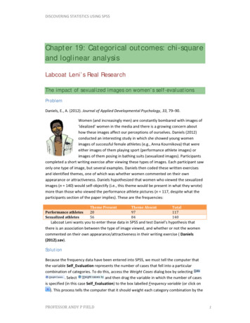 Chapter 19: Categorical Outcomes: Chi-square And Loglinear Analysis