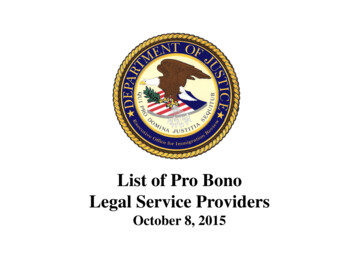 List Of Pro Bono Legal Service Providers Overview