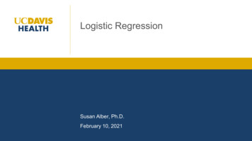 Logistic Regression - University Of California, Davis