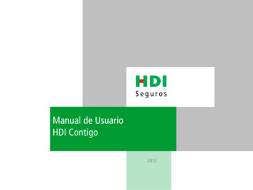 Manual De Usuario HDI Contigo - HDI SEGUROS México