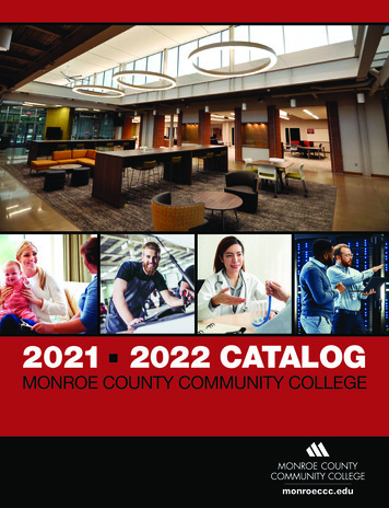 MCCC College Catalog 2021-2022 - Monroeccc