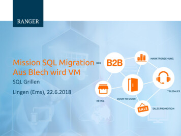Mission SQL Migration Aus Blech Wird VM