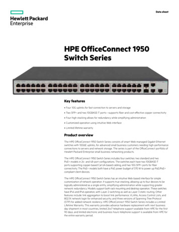 HPE OfficeConnect 1950 Switch Series - Senetic.nl