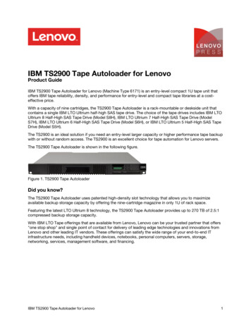 IBM TS2900 Tape Autoloader For Lenovo - Senetic.ci