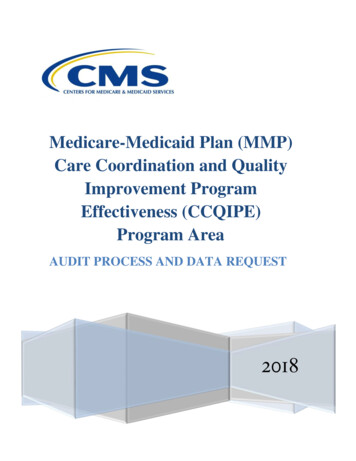 Medicare-Medicaid Plan (MMP) Care Coordination And Quality . - CMS