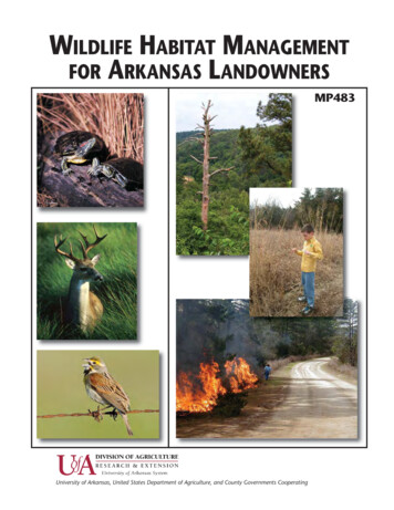 Wildlife Habitat Management For Arkansas Landowners - MP483