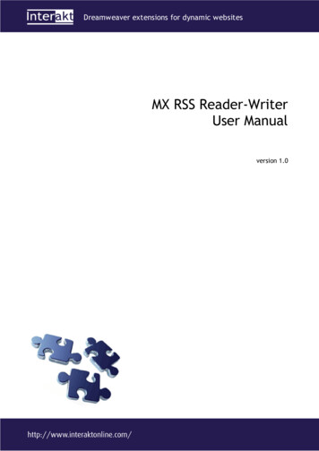 MX RSS Reader-Writer User Manual - Rigg-access 