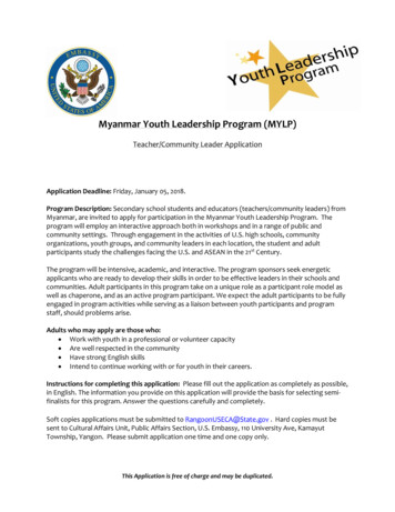 Myanmar Youth Leadership Program (MYLP)