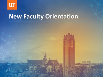 New Faculty Orientation - University Of Florida