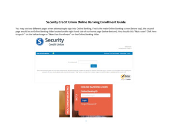 Security Credit Union Online Banking Enrollment Guide