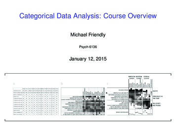 Categorical Data Analysis: Course Overview - York University