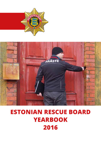 Estonian Rescue Board Yearbook 2016