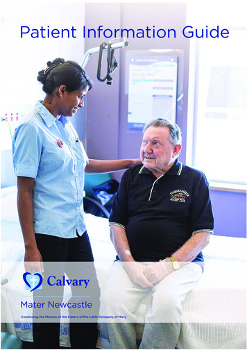 Patient Information Guide - Calvary Health Care