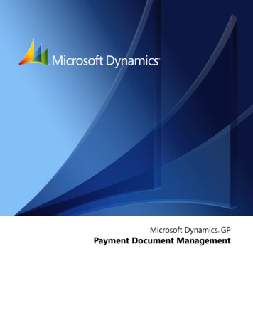 Microsoft Dynamics GP PaymentDocumentManagement